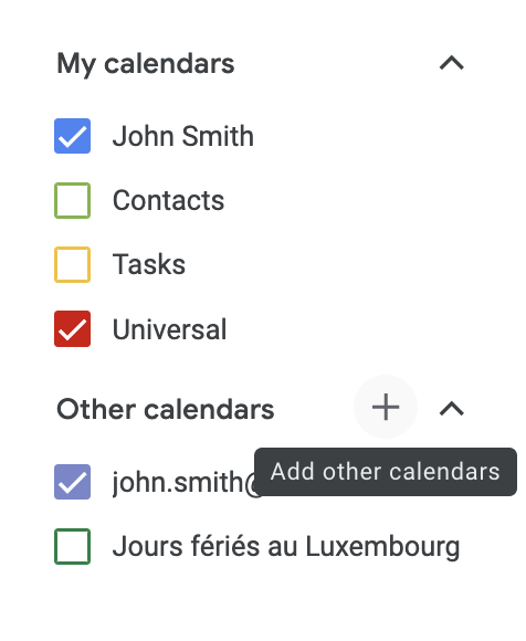 Add a google calendar